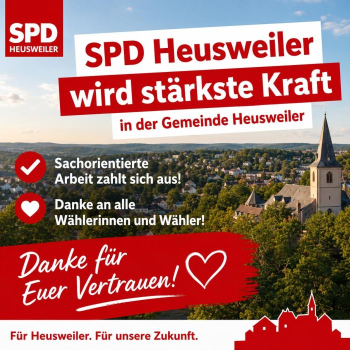 SPD wird stärkste Kraft in der Gemeinde Heusweiler